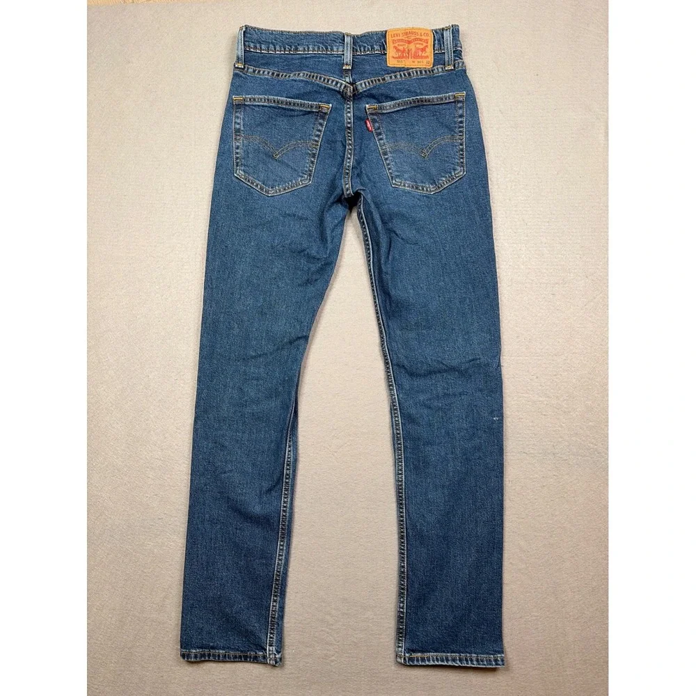 Levis 511 Slim Fit Mens Jeans Blue Medium Wash Denim‎ W30 L32 04511-4869